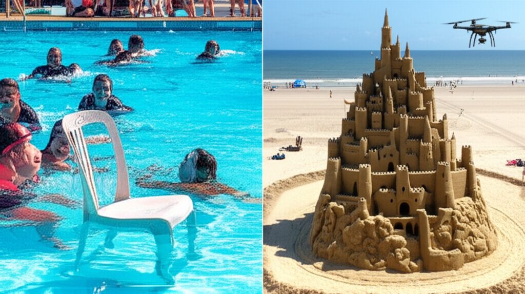 Aventuras Aquáticas e Castelos de Areia: Adrenalina e Criatividade em um Dia Inesquecível!