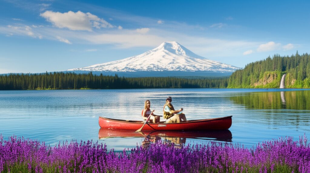 Aventura Épica em Mount Hood: Canoagem, Cachoeiras e Campos de Lavanda em Oregon!