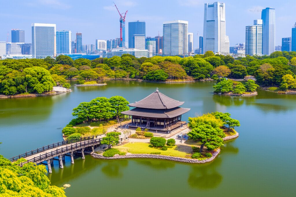 Hamarikyu Gardens Tóquio: Oásis Histórico de Natureza e Serenidade em Meio aos Arranha-Céus