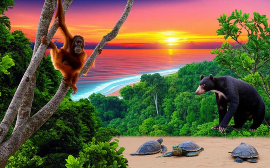 Aventura Selvagem Bornéu: Orangotangos, Ursos-Malaios e Tartarugas na Malásia