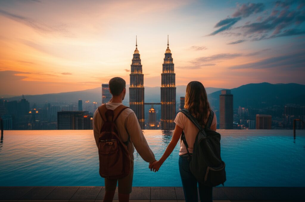 Aventura em Kuala Lumpur: De Bangkok às Torres Petronas e Airbnb com Piscina Infinita