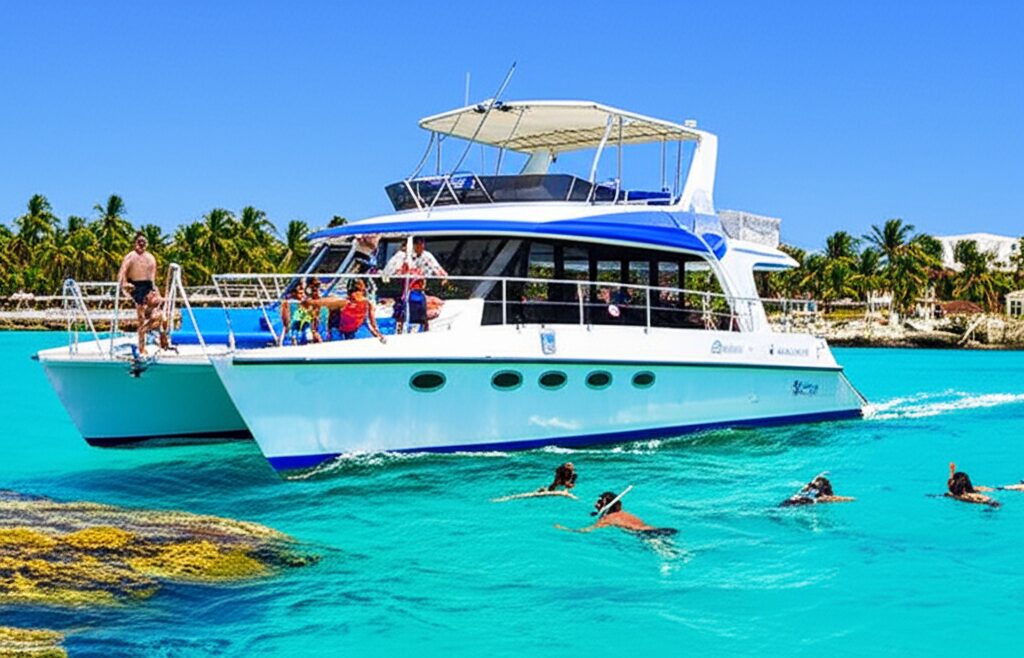 Passeio de Catamarã Isla Mujeres: Aventura All-Inclusive e Snorkel saindo de Cancún
