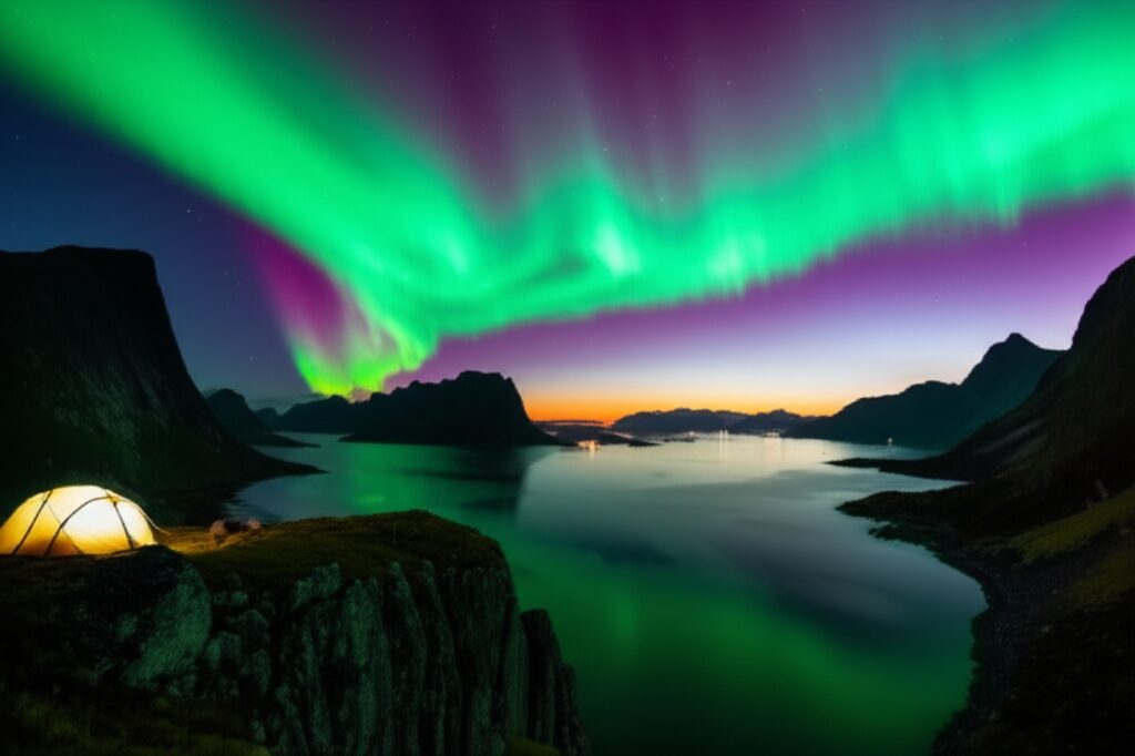 Aurora Boreal em Senja: Aventura Épica nas Montanhas da Noruega