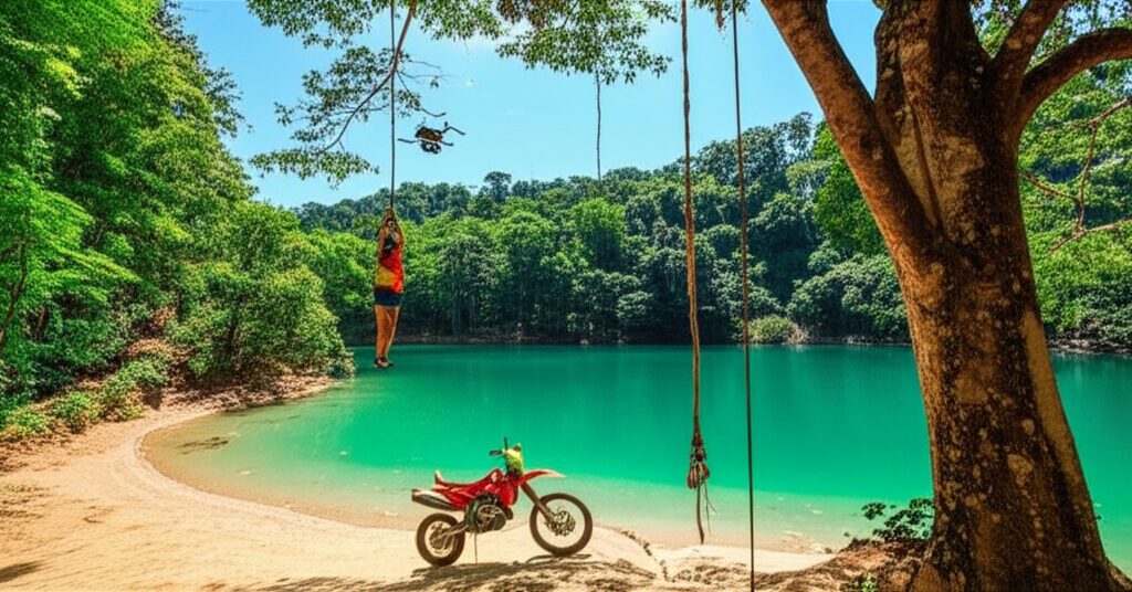 Lagoa Azul Sudeste Asiático: Aventura de Moto, Cavernas e Quedas Inesquecíveis